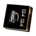 thumbnail image 1 of Juegos de jarras de cristal con vertedor, dispensador de cristal resistente, para regalo de lujo para el hogar 2 copas de hojas de oro, 1 of 9
