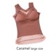 thumbnail image 3 of Sonducket Ropa interior cálida gruesa de encaje para mujer, lencería Sexy para mujer, diseño Simple, capa Base de Color sólido, chaleco, Tops Camisetas sin mangas Marrón 65-87.5 kg, 3 of 6