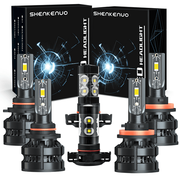 9005 High Beam H11 Low Beam 5202 Foglight Bulbs For GMC Sierra 1500 2500 3500 LED Headlight Bulbs 6pcs