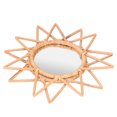 thumbnail image 3 of Espejo colgante para tocador BuyWeek decoración artística innovadora de ratán, 3 of 12