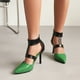 thumbnail image 4 of Zapatos de mujer Sandalias con correa en el tobillo y cremallera en la parte posterior Tacones de aguja con punta en pico Wmkox8yii  hfjk4095, 4 of 9