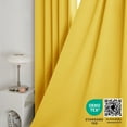 thumbnail image 4 of Deconovo Short Blackout Curtains for Small Windows Rod Pocket and Back Tab Curtains (42"x45", Mellow Yellow, 2 Panels), 4 of 7