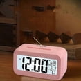 thumbnail image 5 of Reloj despertador digital de escritorio con retroiluminación LED, función de repetición, temperatura, calendario, pantalla, batería local, color blanco, 5 of 5