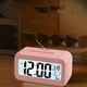 thumbnail image 5 of Reloj despertador digital de escritorio con retroiluminación LED, función de repetición, temperatura, calendario, pantalla, batería local, color blanco, 5 of 5