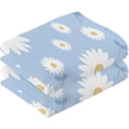 thumbnail image 2 of GZHJMY Daisy Pattern Hand Towels Set of 2, Highly Absorbent Soft Washcloth Face Towels Bathroom Decorative Towel for Beach Gym Spa Shower, 16x28In, 2 of 7