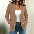 thumbnail image 2 of MaFYtyTPR Women's Open Front Cardigan Sweater Ribbed Knit Casual Tops Fall Winter Warm Long Sleeve Kintted Coats with Pockets 01-Khaki XL, 2 of 6