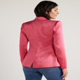 thumbnail image 3 of Blazer à Double Poitrine en Satin Extensible pour Femmes XS-3XL, 3 of 6