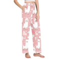 thumbnail image 2 of Dailycode Women's Pajama Pants Wide Leg Lounge Pj Bottoms With Pockets Funny Llama and Clouds, 2 of 7