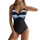 thumbnail image 1 of Gibobby Bañador de una pieza Traje de baño de bikini sexy sin espalda con cuello en V voluptuoso para mujer(Azul,M), 1 of 5