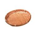 thumbnail image 2 of Bandeja de almacenamiento, cesta tejida, recogedor redondo, cesta de pan para verduras, bandeja para servir, cesta de frutas para gabinete, cocina, 17cm, 2 of 9