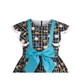 thumbnail image 4 of Girls Dress Plaid Flower Butterfly Bow Tie Vintage Ruffle Sleeveless 4 Years, 4 of 6