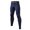 Navy, variant on Men's Sports Compression Pants Running Workout Leggings Quick Dry Gym Basketball Athletic Base Layer Bottoms Blue