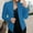 Blue, variant on Summer Clearance Ofreoo Women's Casual Fashion Pocket Solid Color Shawl Suit Jacket Blazer Top