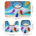 thumbnail image 3 of Beach Dreamcatcher Scene Shower Curtain Set Modern Bathroom Decor Mats 4pcs Fabric Bathroom Curtain Slip Floor Rug Toilet Lid, 3 of 6