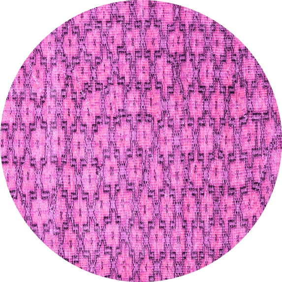 Ahgly Company Indoor Round Persian Pink Traditional Area Rugs, 4' Round
