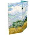 thumbnail image 7 of Red Lantern 3 ft. Short Van Gogh Canvas Folding Screen - Almond Blossoms/Wheat Field, 7 of 7