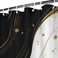 thumbnail image 3 of Black White Gold Marble Pattern Shower Curtain 84"x72" ,Bathroom Decorative Shower Curtains Set with 12 Hooks,Modern Waterproof Washable Shower Curtain, 3 of 6