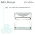 thumbnail image 3 of Pierre 24 Single, Open Shelf, Chrome Metal Frame Bathroom Vanity, 3 of 12