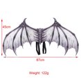 thumbnail image 3 of Accesorios creativos para baile de carnaval de Halloween, alas de hueso de diablo no tejidas en blanco y negro y plegables, 3 of 6