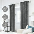 thumbnail image 5 of Deconovo Grey Blackout Curtains Wave Line Foil Printed Window Drapes ,2 Panels, 42 x 45 inch, 5 of 5