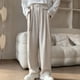 thumbnail image 1 of Pantalones largos de moda para hombre, color sólido, informales, elásticos, con cordones, holgados, deportivos, de trabajo, blusa para hombre, 1 of 5