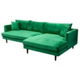 thumbnail image 2 of Denise Modern Living Room Green Velvet Corner Right-Facing Sectional Sofa, 2 of 3