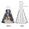 thumbnail image 3 of Haosy 2 Pack Kitchen Wash Cloths with Hanging Loops Absorbent Absorbent Quick Drying Hand Towels, Dog and Starry Sky, 3 of 7
