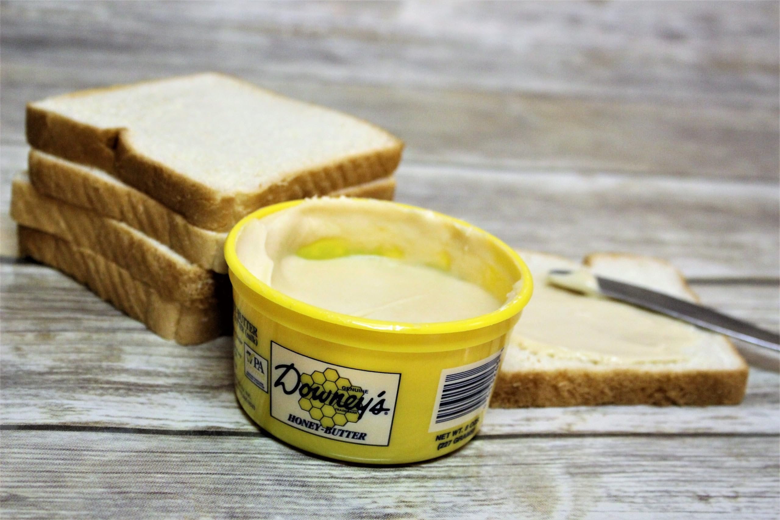 AmishTastes Downey's All-Natural Original Honey Butter, Favorite Amish Food, 8 Oz. Pack of 2