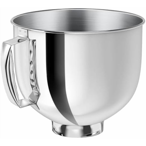 5 QT Stainless Steel Mixer Bowl for Kitchenaid Stand Mixers, Kitchen Aid Mixing Bowl for 4.5-5 QT Tilt-Head Mixer with Handle