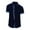 Navy, variant on Mens T-Shirts Clearance, Men's Summer Casual Short Sleeve Button Down Shirt Cuff Collar Flip Collar Top Golf Shirts for Men, Polo Shirts for Men Grey L
