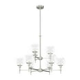 thumbnail image 2 of Hunter - Xidane 9-light Brushed Nickel, Large Chandelier, Dimmable, Round Shaped, for Bedrooms, Dining, Living Rooms - 19746, 2 of 8