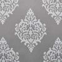Exclusive Home Medallion Room Darkening Blackout Grommet Top Curtain Panel Pair, 52"x108", Silver