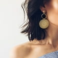 thumbnail image 2 of Simple Gold Earrings Gold Plated Boho Dangle Earrings for Women, 2 of 5