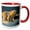 Red/White, variant on 3drose, Canada, Nunavut Territory, Repulse Bay, Polar Bear Cub Beneath Mother., 11oz Two-tone Yellow Mug