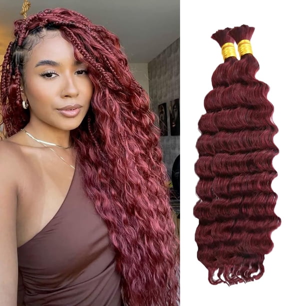 Cabello trenzado humano Ocahsm Deep Wave, 18 cm, 100 g/2 paquetes 99J