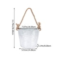 thumbnail image 2 of CIMAXIC Decorative Iron Hanging Flower Pot with Rope for Home Wall Plant Storage, 2 of 7