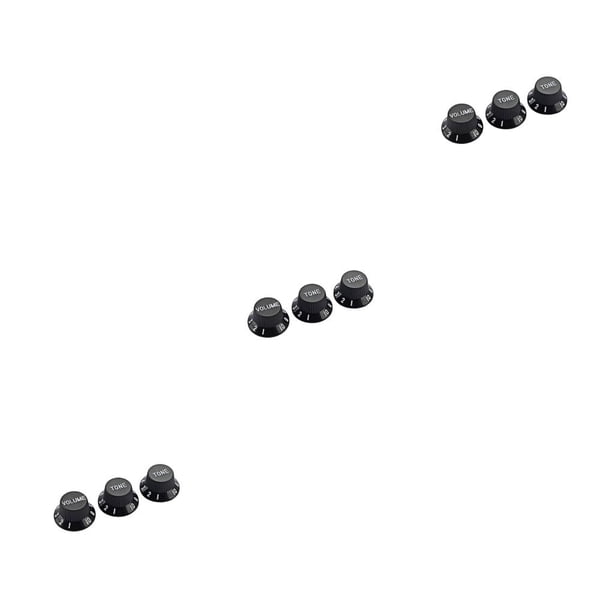 Greeniant 3 Pieces Guitar Knobs Small Spare Volume Control Fitting Fittings Replacing Parts Music Tone Caps Part Knob Guitars Instrument Type1 NO1