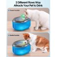 thumbnail image 5 of WOPET W300 Pet Dog Cat Water Fountains , 67oz/2L with 1 Filter, Attract LED Light, Blue, 5 of 7