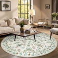 thumbnail image 3 of Moynesa 6' Insect Round Area Rug, Washable Round Rugs Ultra-Thin Non-Slip, Vintage Botanical Accent Large Circle Carpet for Living Room Bedroom Dining Room Playroom, Beige, 3 of 12