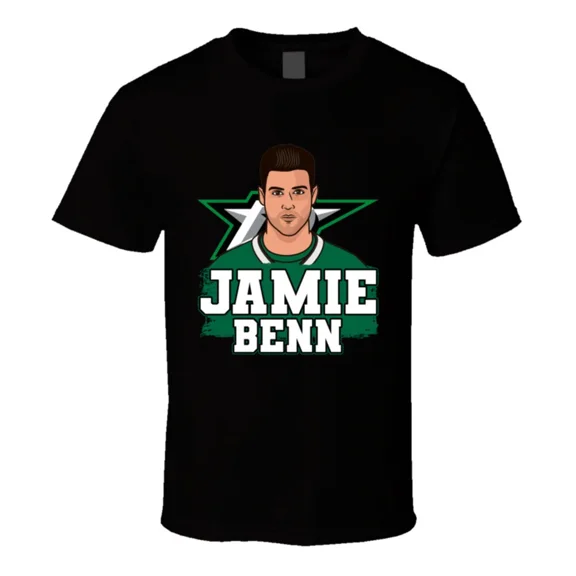 Hockey Player Jamie Benn Player Portrait Graphic Design Cotton Unisex T-Shirt, up to size 5XL