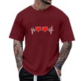 thumbnail image 1 of Tops para hombre, blusas y camisas de manga corta con cuello redondo para hombre, camisetas casuales con estampado de moda para hombre, blusa de manga corta, blusa de poliéster para hombre., 1 of 4