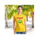 thumbnail image 1 of Playera Blusa De Palm Beach Surf Club – Vibra Tropical con Sabor a Coco Color Amarillo Talla Grande Marca Emil SaEs, 1 of 4