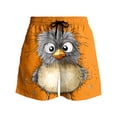 thumbnail image 4 of BRGZLK Mens Beach Shorts Summer Drawstring Waist Funny Cute Animal Expression Printing Summer Swim Trunks Novelty Beachwear Sports Vacation Shorts with Pockets, 4 of 6