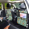 thumbnail image 7 of Car Back Seat Organizer 1 Pack Antique Nylon Fabric Thickened Waterproof Foot Mat Suitable For Various Types Of Vehicles Light Green Orange Wildflowers, 7 of 7