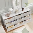 thumbnail image 3 of S-HOME Modern 57 Inch Dresser in Natural Oak Finish with 9 Drawers and Metal Handles Perfect Storage Organizer, 3 of 10