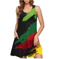 thumbnail image 2 of Vestido Casual de las Mujeres sin Mangas en Gradiente Cuello de Tripulación, Vestido Ligero de Primavera Y Verano de Poliéster, 2 of 7