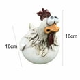 thumbnail image 7 of Cheers.US Funny Chicken Fence Decoration Statues, Chicken Farm Farm Art-Backyard Decoration, Resin Craft Hen Housewarming Gift, Silly Hen for Outdoor Garden Patio, 7 of 7