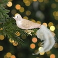 thumbnail image 2 of Northlight Glitter Winged Bird with Tail Clip-On Glass Christmas Ornament - 5.5" - Pink and Gold, 2 of 6
