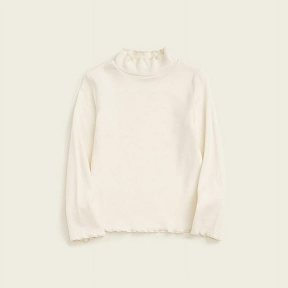 Spazoro Childs Girls Sweatshirts, Solid Color Crew Neck Long Sleeve Fall Winter Toddlers Kids Tops for Girls Boys Beige Size 3-4T