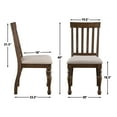thumbnail image 5 of Steve Silver Joanna Farmhouse Side Chair with Schoolhouse Back, Oatmeal and Caramel, 5 of 11